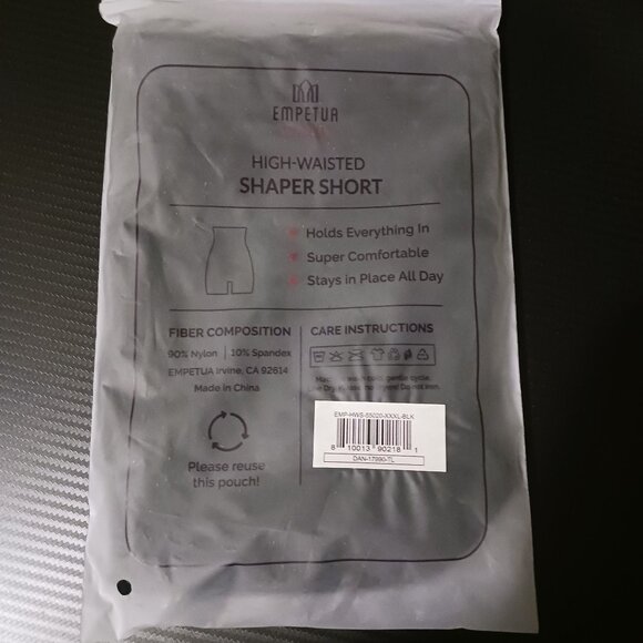 NEW Empetua by Shapermint High-Waisted Shaper Short Black Size 3XL‎ Shapewear - Picture 6 of 9